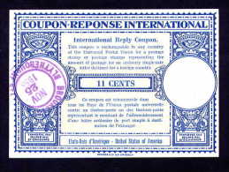 Etats Unis  Coupon Réponse - Antwortsschein - Reply Coupon 11 Cents Du 25 Nov. 1953 Filigrane (watermak) UPU - Andere & Zonder Classificatie