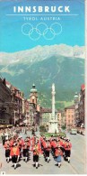 Innsbruck Tyrol Austria - Dépliant Avec Plan Et Carte ( Format 10cm X 20.5cm) - Other & Unclassified