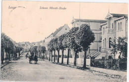 LAAGE Johann Albrecht Straße Belebt Pferde Wagen Allee Bäume 14.9.1909 Gelaufen - Güstrow