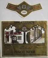 ETIQUETTE De VIN D'ALSACE - Pinot Noir 1980 - Raymond RABOLD - En Bon état - - Riesling