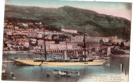 MONACO LE PORT "HIRONDELLE" AU PRINCE DE MONACO ET HYDROAEROPLANE  (CARTE COLORISEE) - Hafen