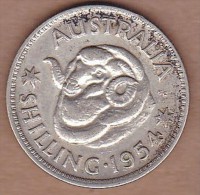 AC - AUSTRALIA - 1 SHILLING 1954 SILVER COIN VF+ - Shilling