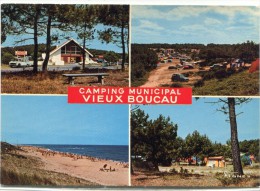 CPSM 40 VIEUX BOUCAU CAMPING MUNICIPAL MULTI VUES   Grand Format 15 X 10,5 Cm - Vieux Boucau