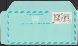 UNO New York 1977  Ganzsache Aerogamme Mi-Nr. LF 8  Ungebraucht  (  Dl 10 ) - Airmail