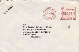 ARGENTINE 1993          Lettre EMA  Encotel 5211 Du 16.04.1993  Parana (ER) - Cartas & Documentos