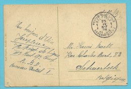 Kaart (Rudeshein) Met Stempel POSTES MILITAIRES BELGIQUE 1A Op 25/4/1924 - Esercito