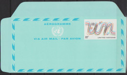 UNO New York 1972  Ganzsache Aerogamme Mi-Nr. LF 6  Ungebraucht  (  Dl 11  ) - Aéreo