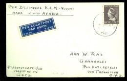 LP * BIJZONDERE KLM VLUCHT Naar ZUIT AFRIKA Uit 1946 Gelopen Van GOES Naar THEUNISSEN ORANJEVRIJSTAAT (10.384h) - Cartas & Documentos