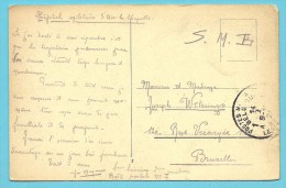 Kaart Met Stempel POSTES MILITAIRES BELGIQUE 1A Op 14/1/1924 , Geschreven (Hopital Militaire Aix-la-chapelle) - Armeestempel