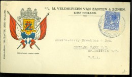 BRIEFOMSLAG Uit 1931 Gelopen Van LISSE Naar ORCHARD PARK NEW YORK USA (10.384L) - Cartas & Documentos