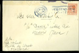 BRIEFOMSLAG Uit 1931 Gelopen Van UTRECHT Naar KEDIRI (JAVA)  NEDERLANDS INDIE  (10.384m) - Covers & Documents