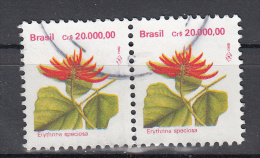 Brazilie 1993 Mi Nr 2518  Blomen, Flowers 2x - Gebraucht