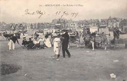 Berck    62    Scène Et Thème Plage + Anes :    Les Malades A La Plage (en Partie Décollée) - Berck