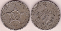 1916-MN-104 CUBA REPUBLICA 5c KM# 11.1 1916. ESTRELLA - Kuba