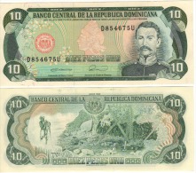 DOMINICAN   Republic  10  Pesos Oro     P132   1990 - Dominikanische Rep.