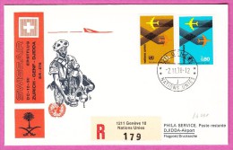 NATIONS UNIS UNITED NATIONS 1978 - Premier Vol First Flight Erstflug Geneve Geneva Genf Djidda - Brieven En Documenten