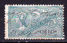 CONTRIBUIÇÃO INDUSTRIAL - 0$10 Verde - Used Stamps