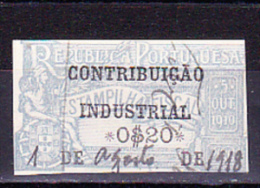 CONTRIBUIÇÃO INDUSTRIAL / ESTAMPILHA FISCAL - 0$20 - Used Stamps
