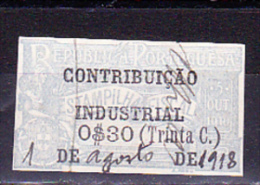 CONTRIBUIÇÃO INDUSTRIAL / ESTAMPILHA FISCAL - 0$30 (Trinta C.) - Gebruikt