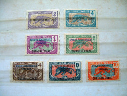 Oubangui - Chari - Tchad 1915 - 1925 - Lion Panther Overprint - Usados