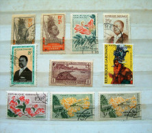 Gabon 1910 - 1983 Warriors Flowers Wood Transport River Costume - Gebruikt