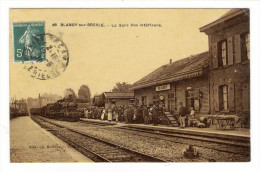 SEINE-INFERIEURE  /  BLANGY-sur-BRESLE  /  LA  GARE  ( Train Et Locomotive ) /  VUE  INTERIEURE  /  Edit.  MARJAVALLE - Blangy-sur-Bresle