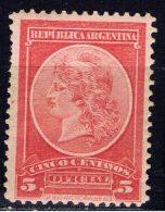 RA+ Argentinien 1901 Mi 27 Mlh Dienstmarke Freiheitssymbol - Unused Stamps