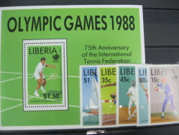 Liberia-Seoul Olympics 1988  SC#1091-96 Mi# 1424-28 BL119 - Ete 1988: Séoul