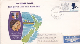 New Zealand 1970 10c Postage Stamp Illustrated Souvenir Cover - Cartas & Documentos