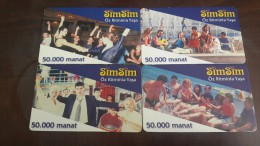 Azerbajian-sim Sim(set1)-50.000manat-used Card+2card Prepiad Free - Aserbaidschan