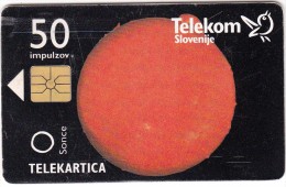 SLOVENIA SLOVENIJA PHONECARD 1996 OSONČJE OSONCJE SONCE SUN  SOLAR SYSTEM PLANETS TELEKOM CAT.NO. 023 - Astronomy