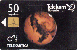 SLOVENIA SLOVENIJA PHONECARD 1997  OSONCJE MARS EMONA MERKUR  PLANETS SOLAR SYSTEM  TELEKOM CAT.NO. 044 - Astronomie