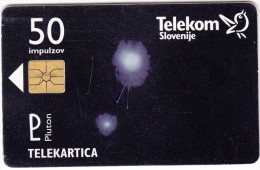 SLOVENIA SLOVENIJA PHONECARD 1997  OSONCJE PLUTON EMS POSTA  PLANETS SOLAR SYSTEM  TELEKOM CAT.NO. 079 - Astronomie
