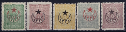 Turkey: Mi Nr 388 - 392    Isfla  609 - 613  , 1916   MNH/**/postfrisch - Neufs