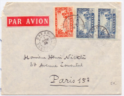 LETTRE DE DAKAR SUCCURSALE PAR AVION  POUR PARIS - Covers & Documents