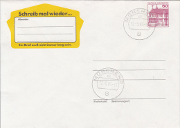 36038- CASTLE, COVER STATIONERY, 1980, GERMANY - Enveloppes - Oblitérées