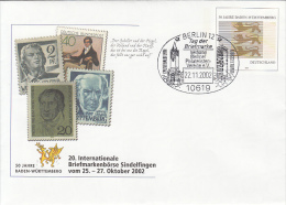 36039- STAMP ISSUES, PHILATELIC EXHIBITION, COVER STATIONERY, 2002, GERMANY - Covers - Used