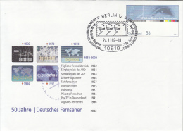 36040- GERMAN TELEVISION ANNIVERSARY, COVER STATIONERY, 2002, GERMANY - Enveloppes - Oblitérées