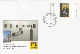 36041- EXHIBITION IN MUNCHEN, MAX BECKMANN PAINTING, COVER STATIONERY, 2003, GERMANY - Umschläge - Gebraucht