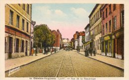 CPA - Le CHAMBON-FEUGEROLLES (42) - Aspect De La Rue De La République Dans Les Années 30 - Le Chambon Feugerolles