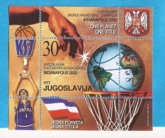 2003 3086 BF-54 SPORT BASKETBALL JUGOSLAVIJA JUGOSLAWIEN WELTMEISTER INDIANAPOLIS  MNH - Sonstige & Ohne Zuordnung