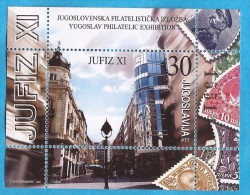 2002 3087 BF-55 JUFIZ XI  JUGOSLAVIJA JUGOSLAWIEN CRNA GORA MONTENEGRO BRIEFMARKENAUSSTELLUNG BEOGRAD  MNH - Autres & Non Classés