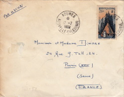 Lettre CaD Nouméa (Nouvelle-Calédonie) 25Fr >> Paris - Storia Postale