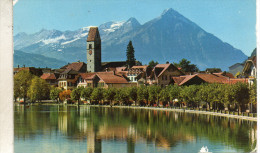 INTERLAKEN  KIRHE  UNTERSEEN MIT  NIESSEN - Unterseen