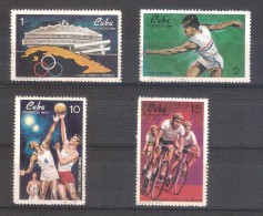 Cuba 1969-4 Sellos Usados -II Juegos Deportivos Nacionales - Gebraucht