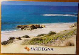 SAN GIOVANNI SINIS CABRAS ITALY 2004 28 Ago Cartolina Animata Spiaggia Da CAGLIARI X LECCE - DONNA € 0.45 - VEDI FOTO - Oristano