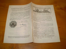Lois An IX:Jugements Arbitraux Sur Les Forêts. Circonscription 16° & 17° Divisions Militaires.Cautionnement Payeurs Géné - Décrets & Lois