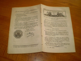 An IX:Armée Grisons,Italie,Gallo-Batave.Prisons,nourriture Des Détenus.Réparation Des Routes.Etablissements De Santé - Décrets & Lois