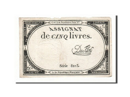 Billet, France, 5 Livres, 1793, 1793-10-31, Duflog, TTB, KM:A76, Lafaurie:171 - Assignats