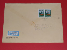 Island Iceland Einschreiben Registered Envelope 1971 Reykjavik Hummer Lobster Crab Fisch Fish - Lettres & Documents